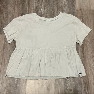 Hollister white flowy top
